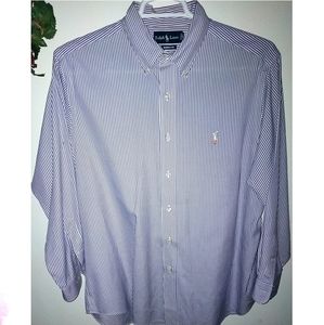 POLO BY RALPH LAUREN MEN'S LARGE LONG SLEEVE BUTTON DOWN SHIRT